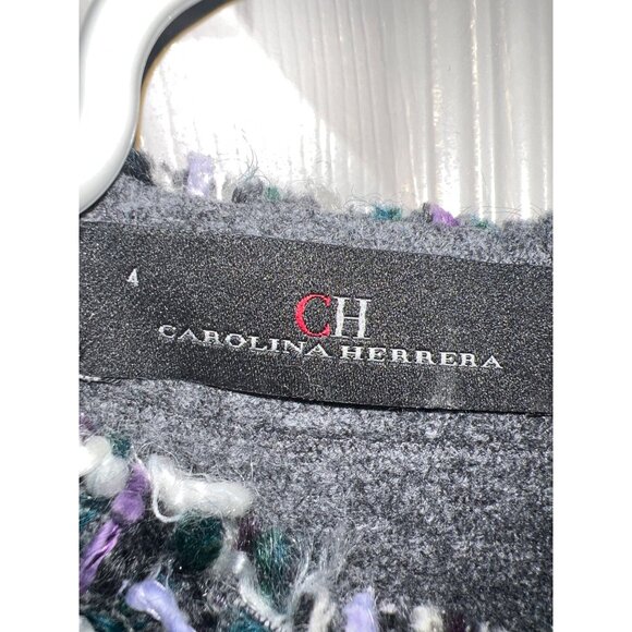 Carolina Herrera Wool Blend Tweed & Knit Dress Size 4 – Classic & Elegant - Picture 6 of 15